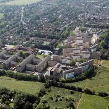 Aerial view of Brunel University London campus