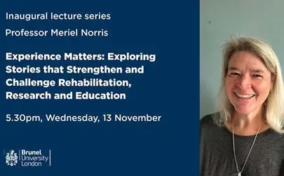 image of Inaugural Lecture: Experience Matters, Meriel Norris