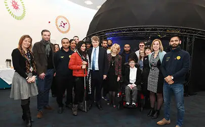 image of Universities Minister Chris Skidmore praises Brunel's disabled student experience