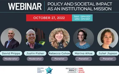 image of Policy and societal impact: join the webinar
