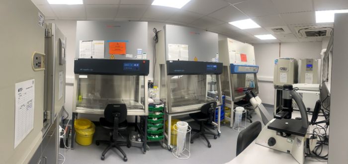 Brunel University of London Human Toxicology Laboratory with a cell culture suite.