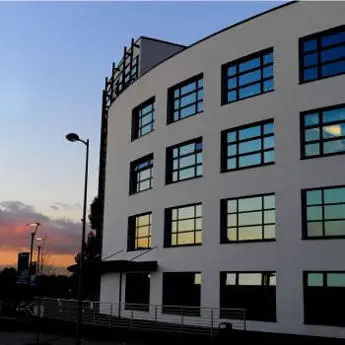 Brunel University of London Eastern Gateway Building at sunset