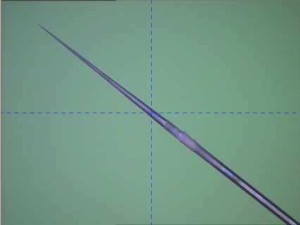Production of superfine needles